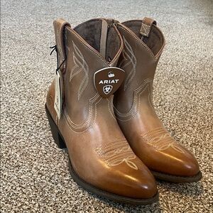 Ariat Tan Leather Ankle Boots
